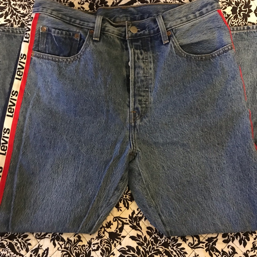 Levi's Blue Jeans with Red Accents